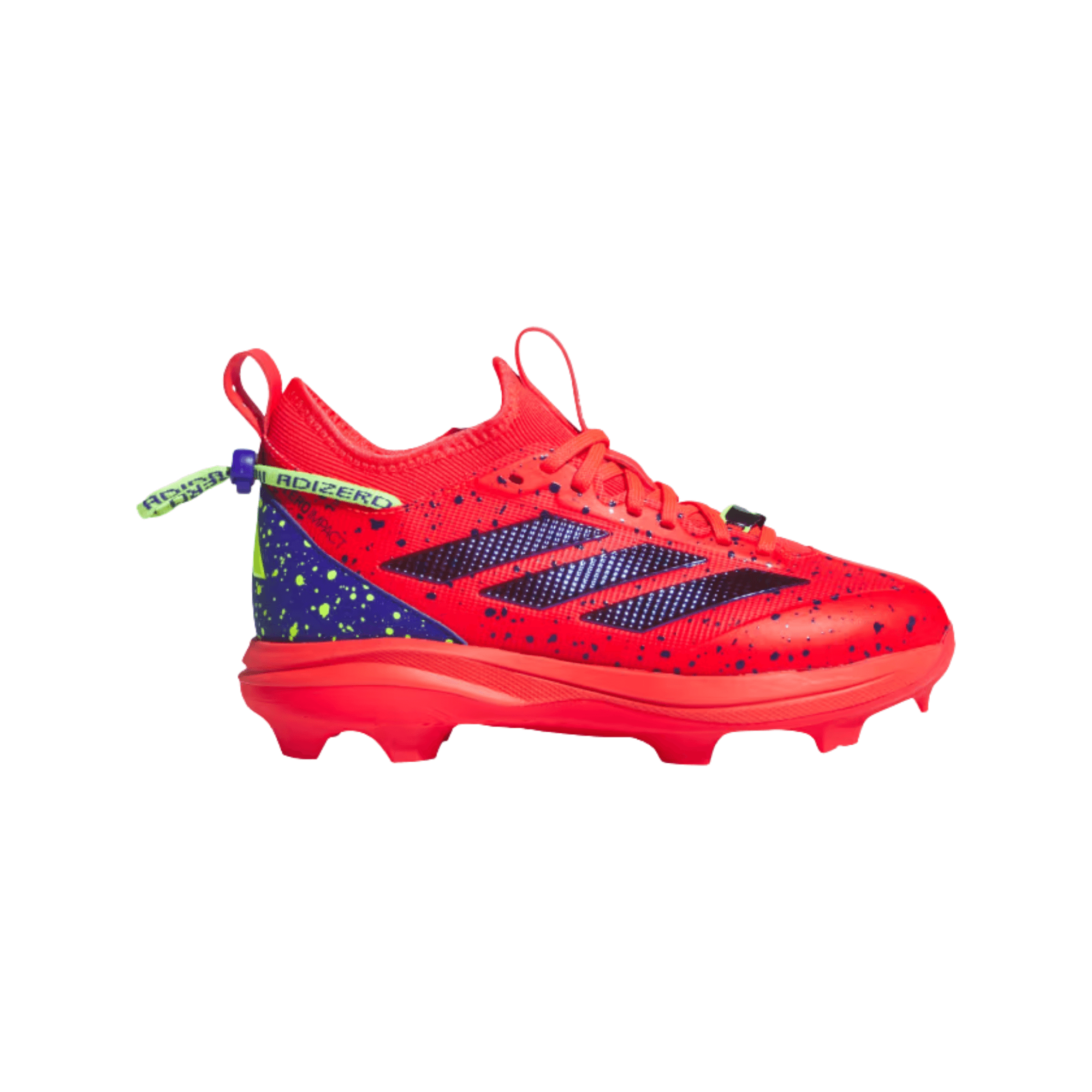 Adizero Impact TPU Kids Baseball 2.0 Shades Shoes - Lucid Red/Blue/Lemon
