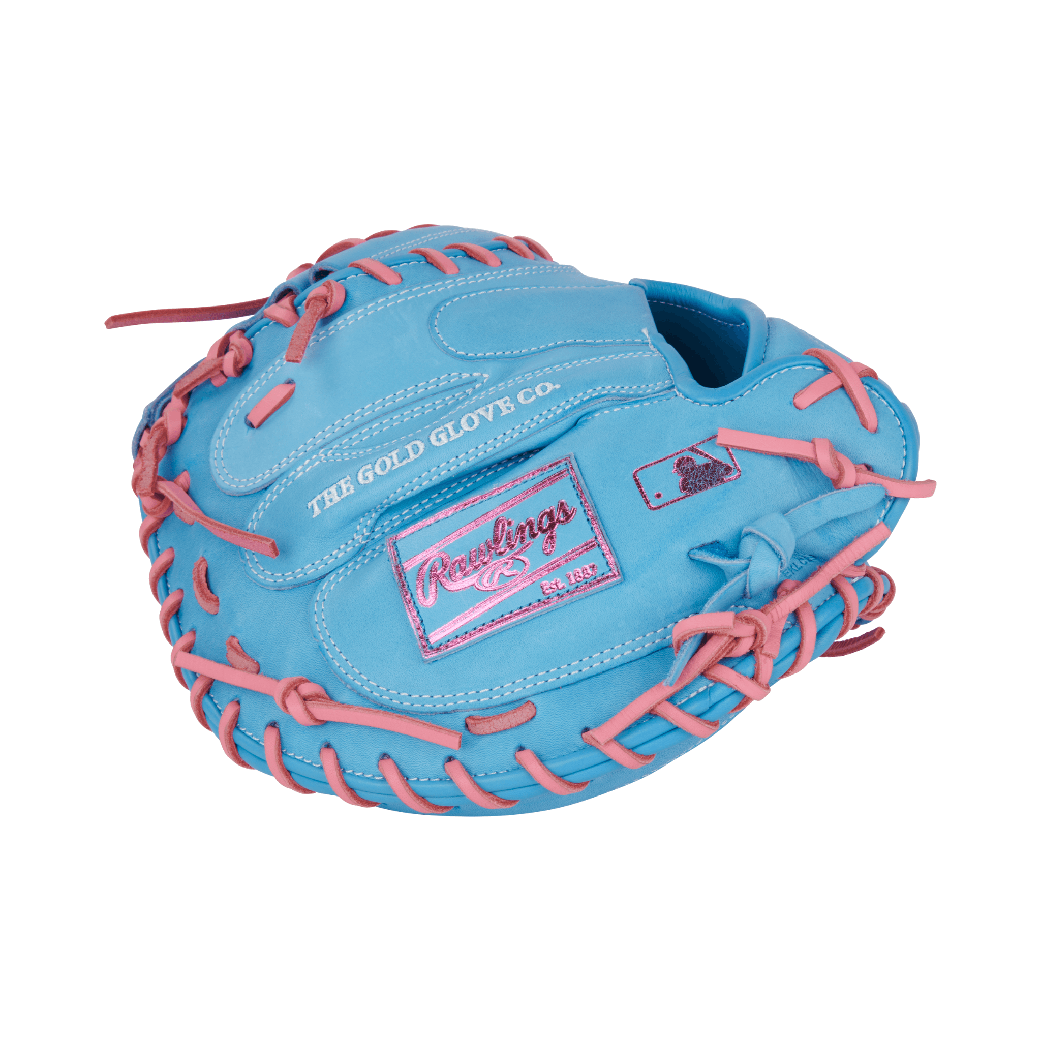 Detailed view of finger area on Rawlings Heart of the Hide Catchers Mit
