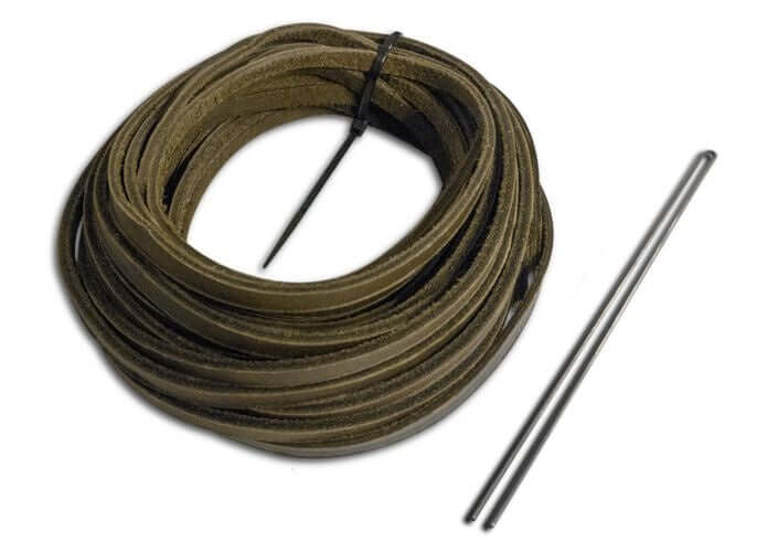 Rawlings 3/16" rawhide glove replacement lace, 72" long, ideal for baseball gloves, includes threading tool.