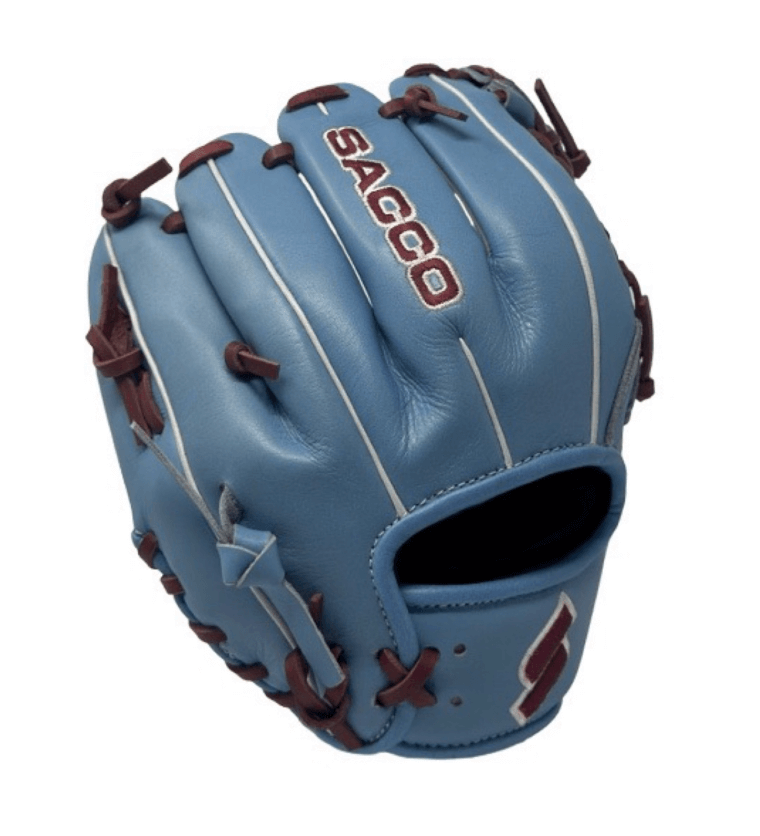 Sacco Youth Ultra Smooth Kip 11” Glove finger detail with white rolled welting.