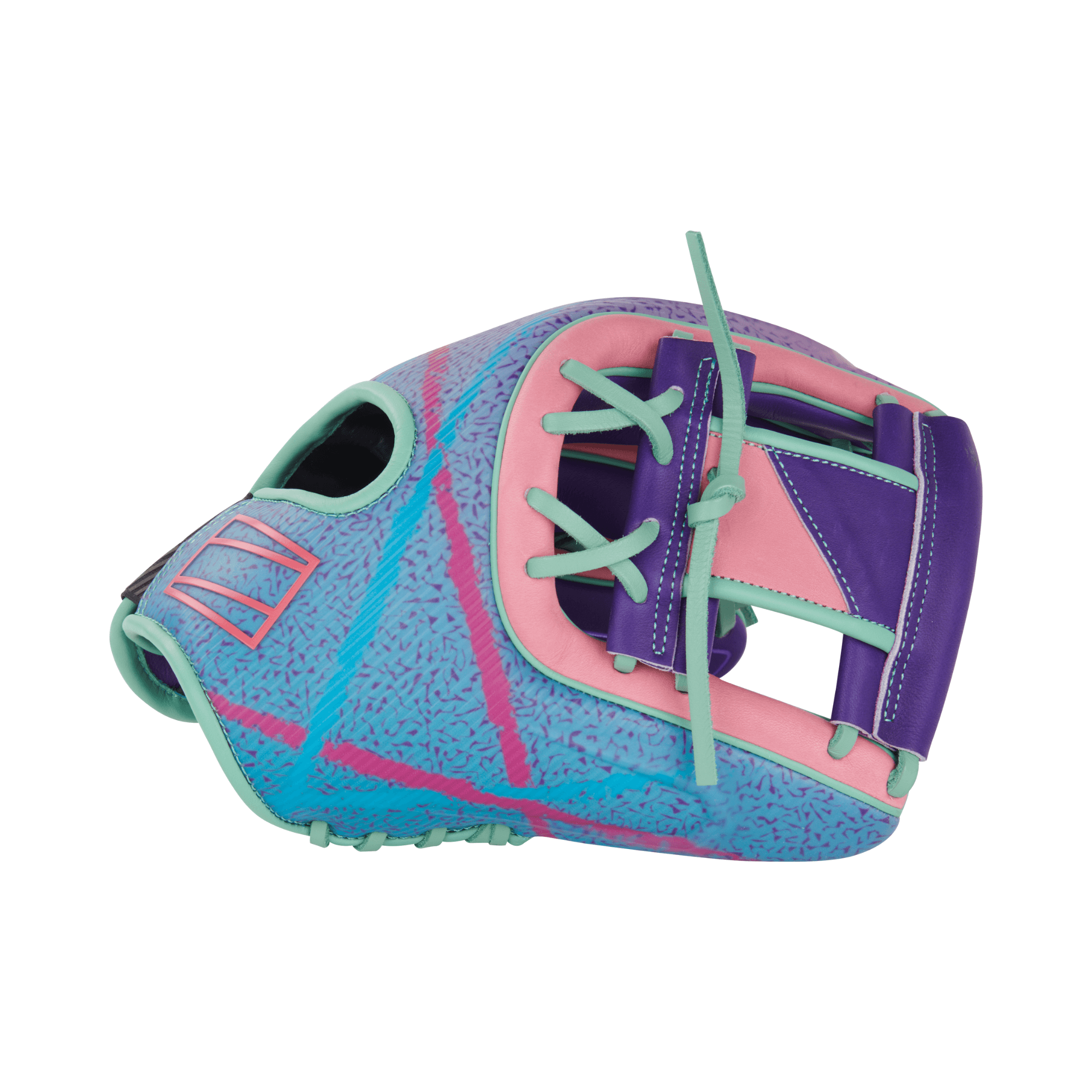 Rawlings REV1X Glove thumb area showing design and construction detail.