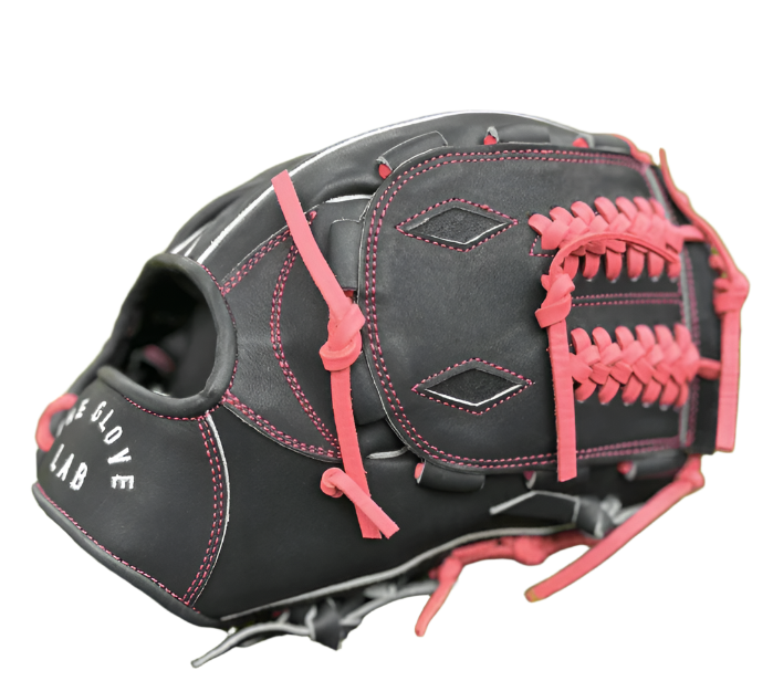 Back view showing pink thread and laces for a stylish contrast.