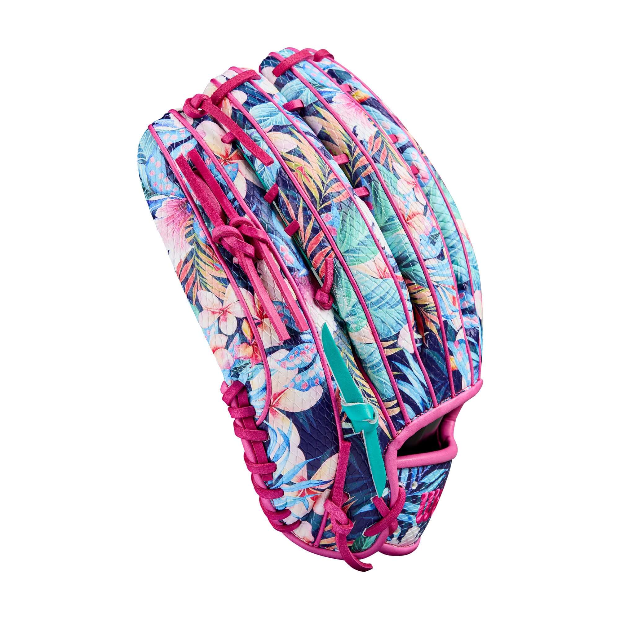 Wilson A2000 Randy Arozarena GM Outfield Baseball Glove 12.75" in vibrant floral design.