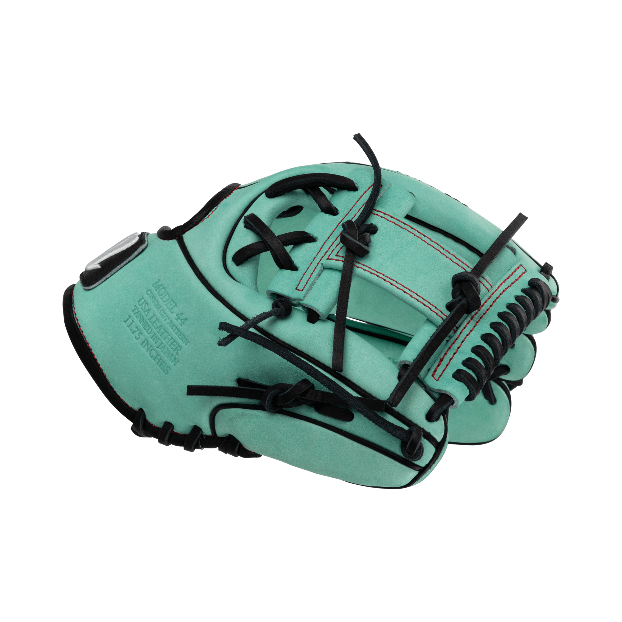 Marucci Capitol M Type 44A2 Mint/Black 11.75" baseball glove featuring dual wide depth and premium leather construction.