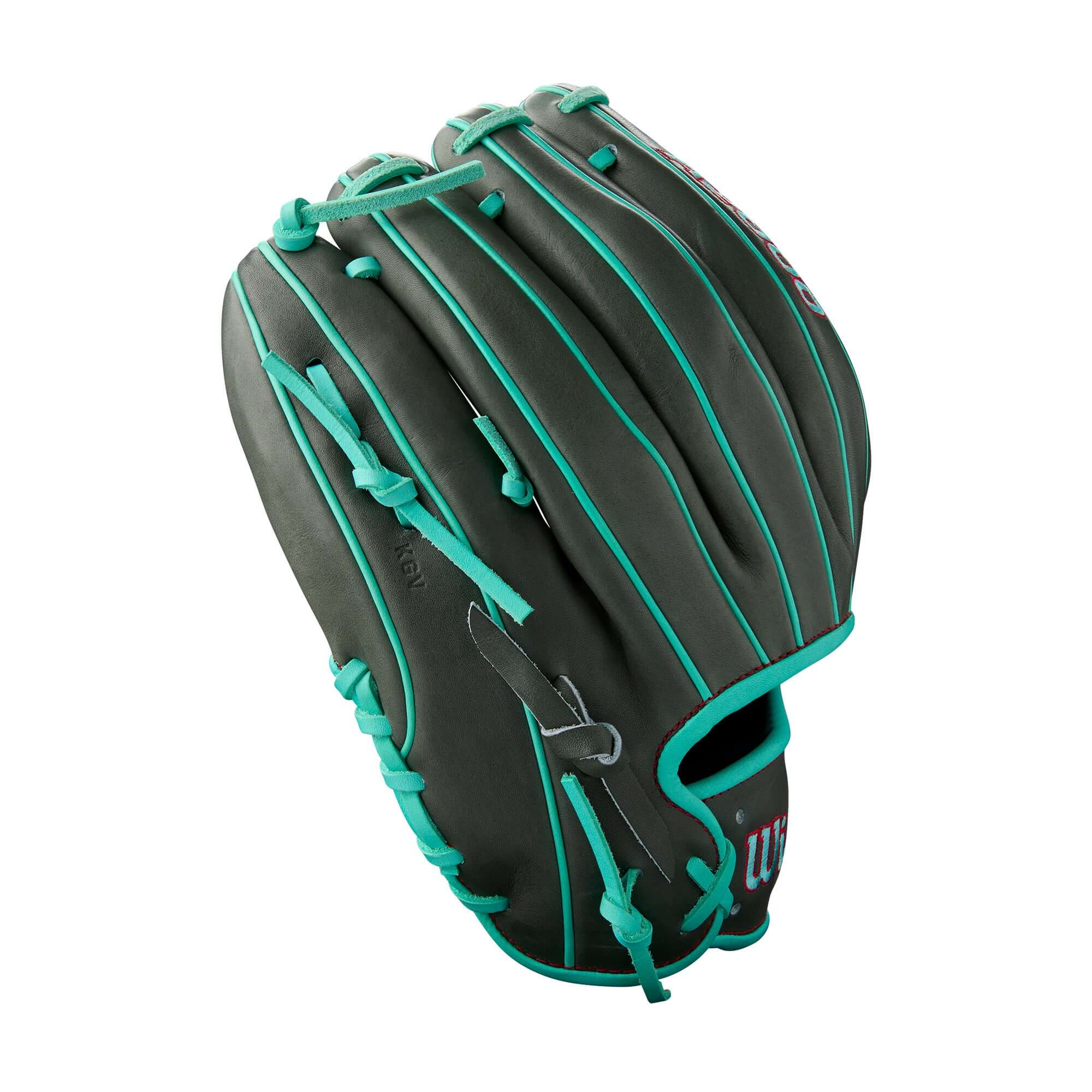 Wilson A2000 1975 Infield Baseball Glove in Coal and Seafoam, 11.75 inch, designed for optimal infield performance.