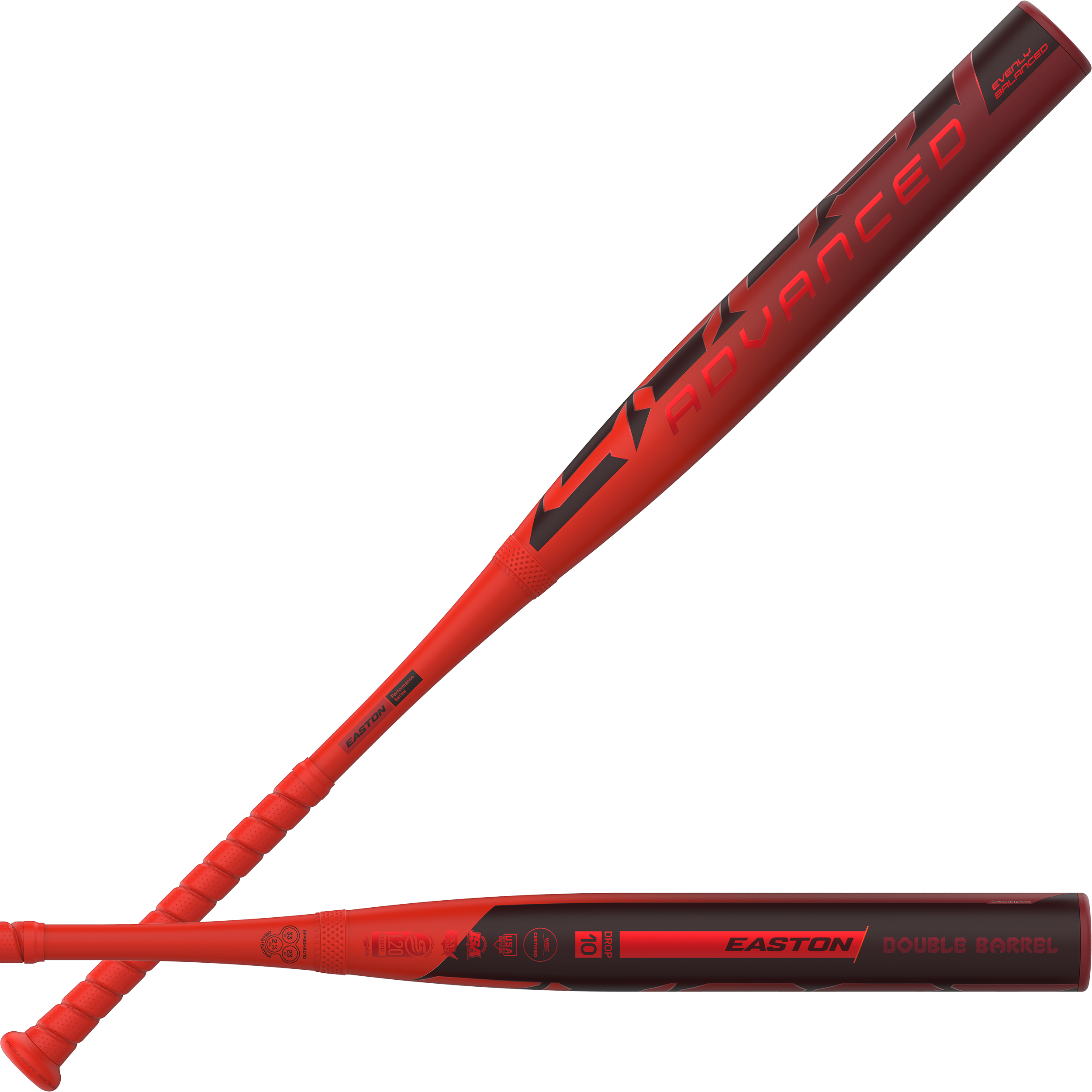 Main view of the 2026 Easton Ghost Advanced (-10) Fastpitch Softball Bat showcasing front and back design