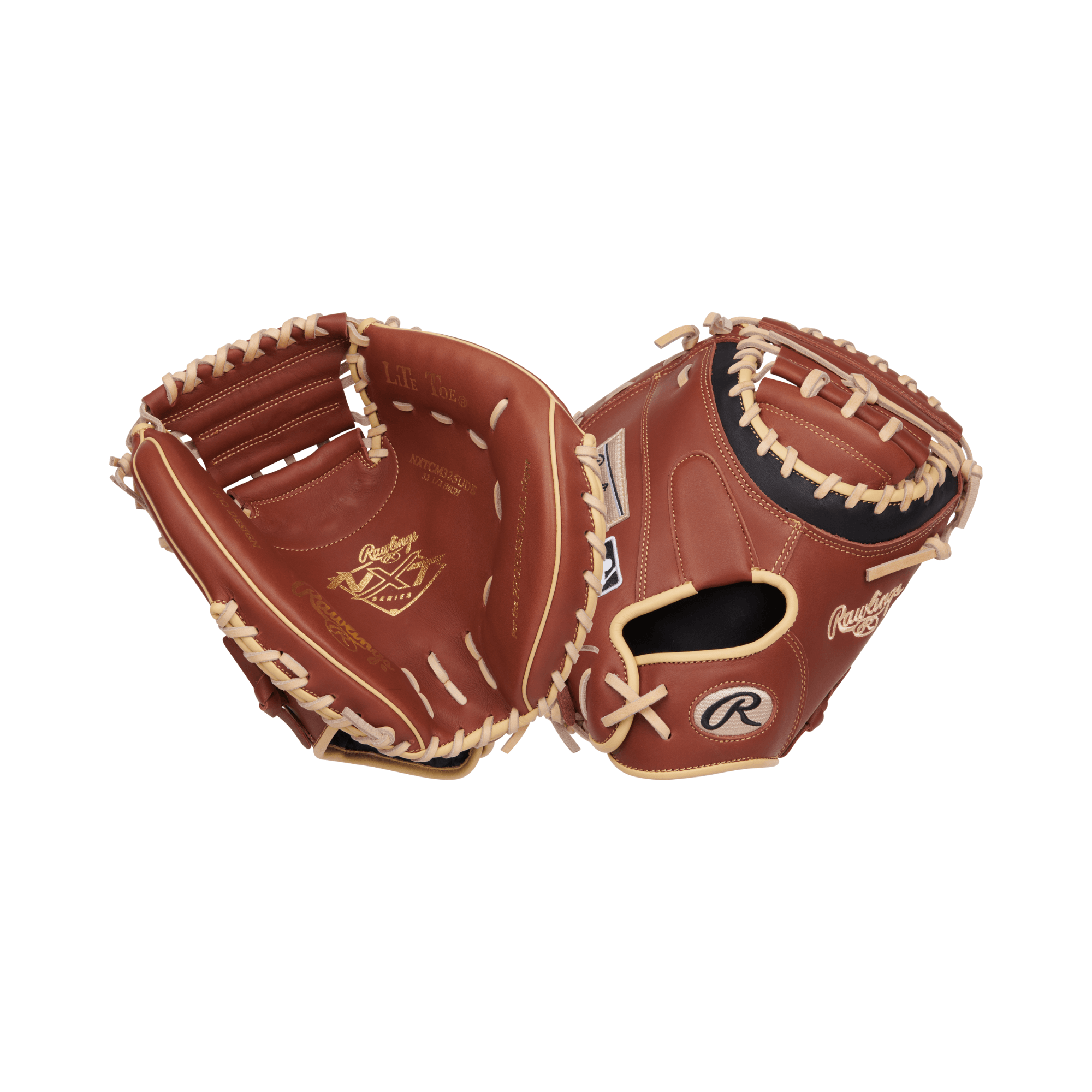 Rawlings NXT Series Catcher's Mitt in tan, 32.5 inches, showcasing advanced Contour Fit design and quality craftsmanship.