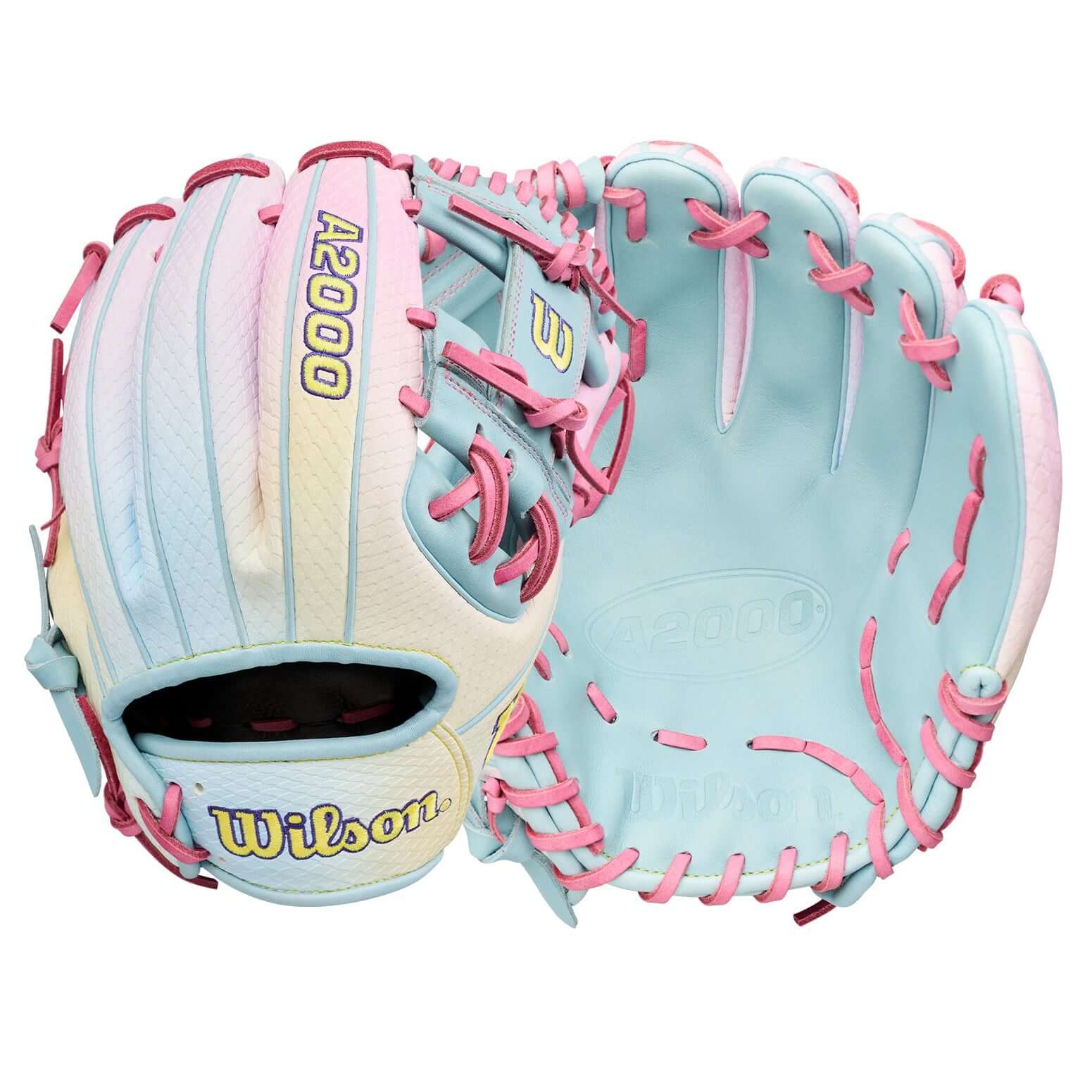Wilson A2000 1786 11.5 April 2026 GOTM Pastel Clouds Infield Glove front view