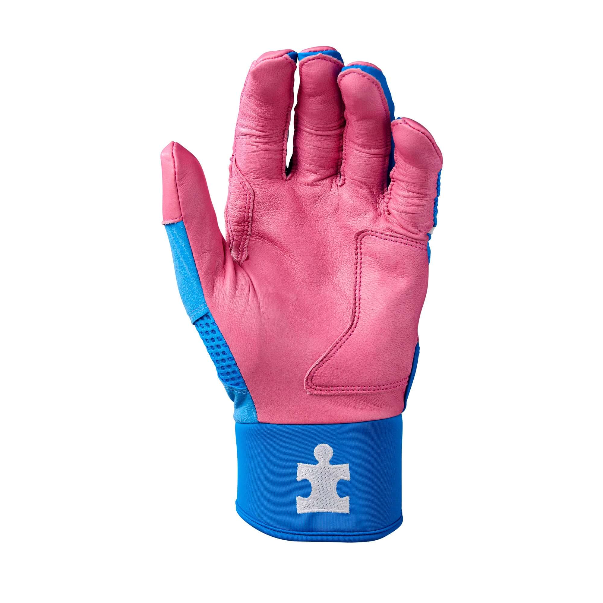 Evoshield X-SRZ Love the Moment Youth Carbyne Batting Gloves - Blue/Pink/White