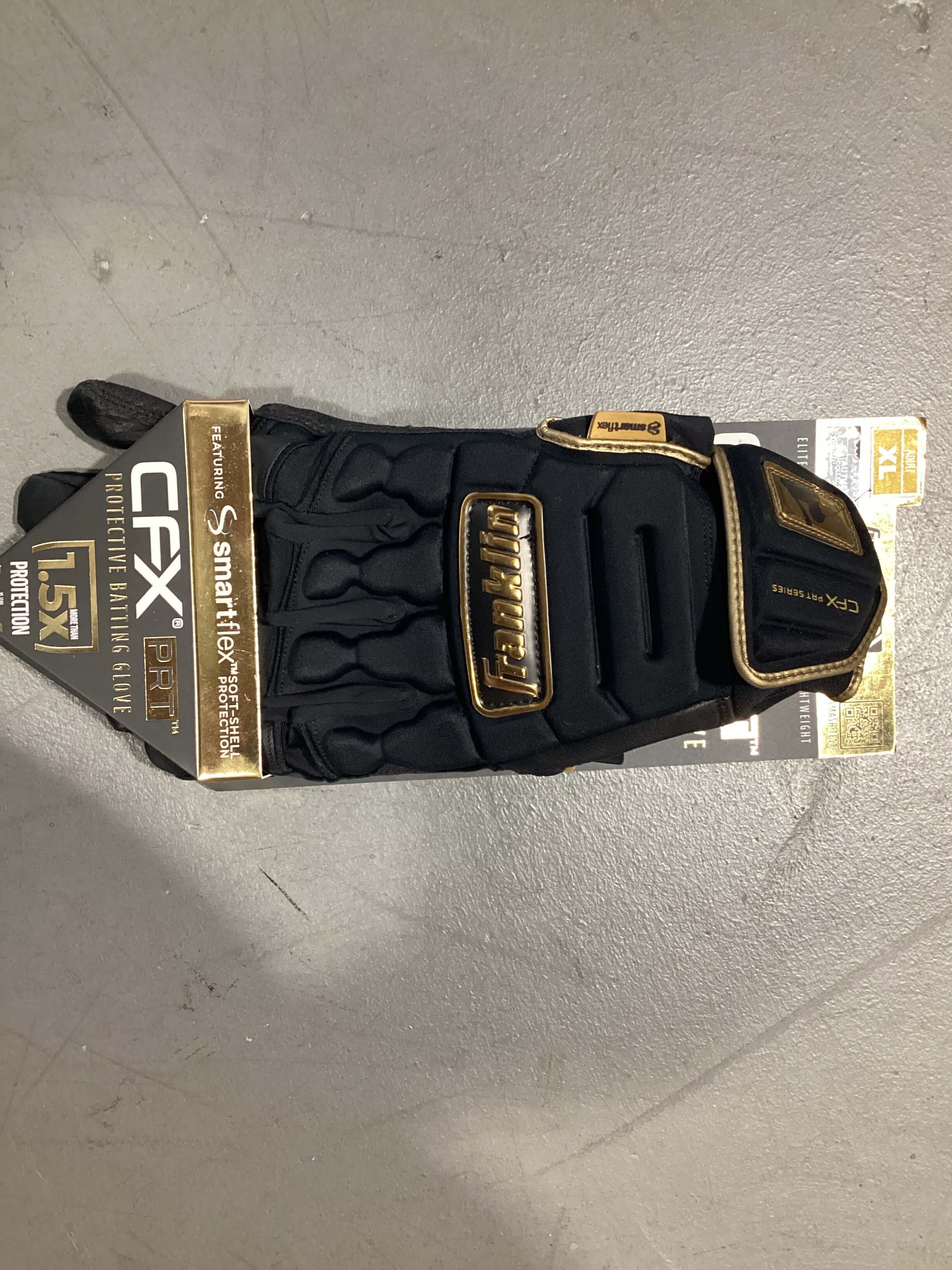 Franklin CFX Pro PRT Series Batting Gloves - Black/Gold