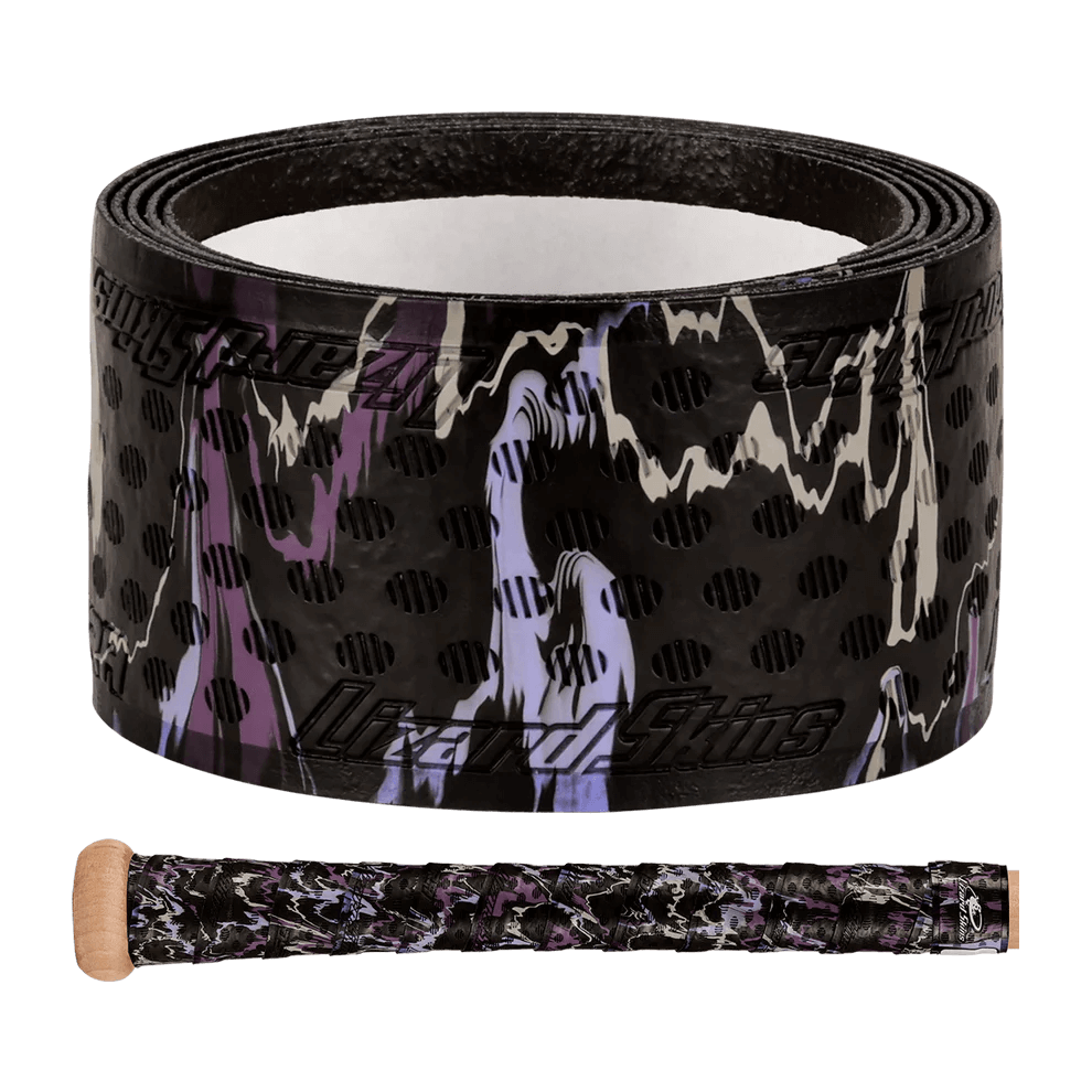 Lizard Skins DSP Ultra Bat Grip in Shock Camo design, featuring premium adhesive and texture for enhanced grip and style.