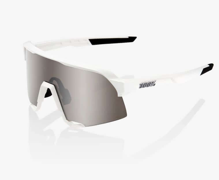 100% S3 sunglasses with 5-base cylindrical shield lens for increased peripheral view and protection