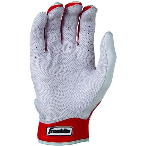 Franklin CFX Pro Batting Gloves in Red/Pearl colorway with superior grip and flexibility