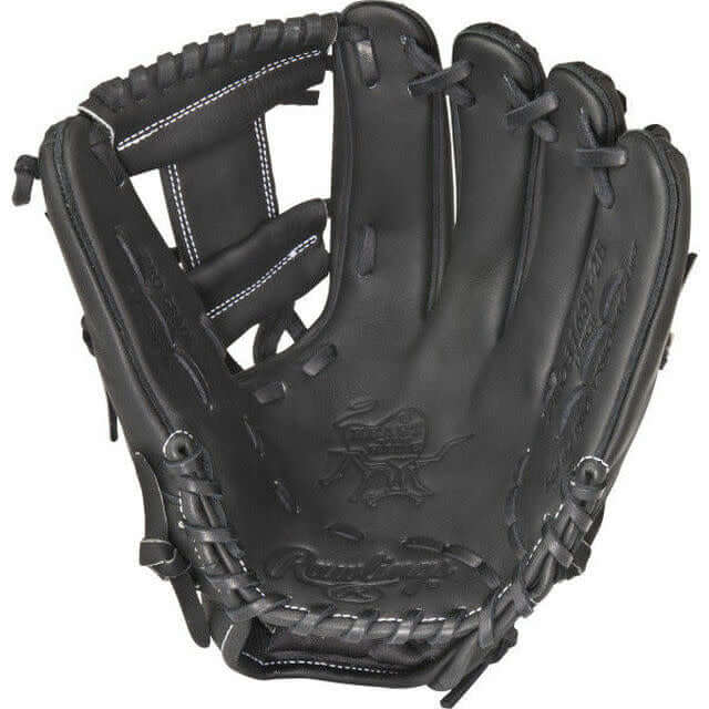 Black Rawlings Heart of the Hide Dual Core Fastpitch 12-inch Softball Glove, Right Hand.