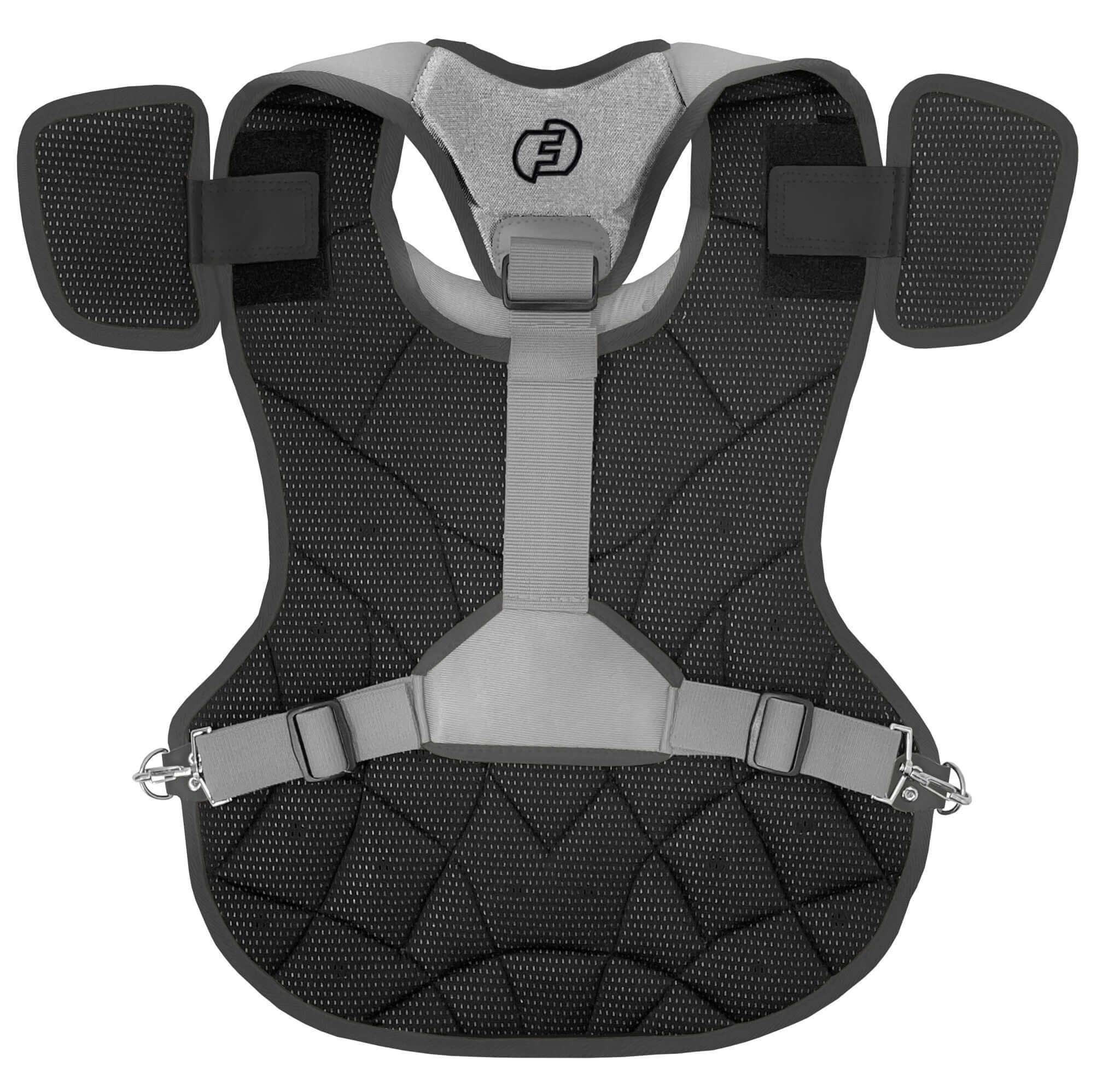 Force 3 Adult Chest Protector Grey, NOCSAE Certified