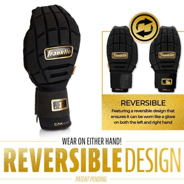 Franklin CFX Slider PRT Series OSFA Black, soft shell protection hardens on impact