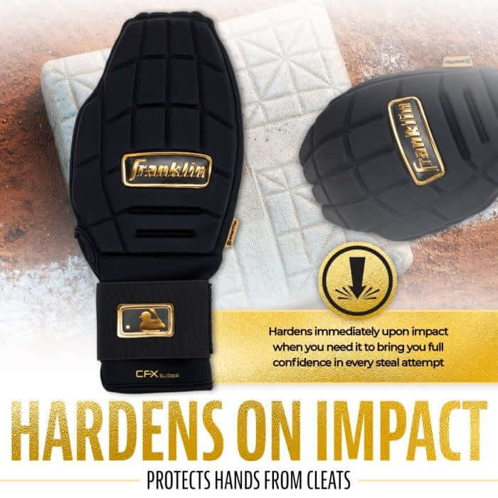 Franklin CFX Slider PRT Series OSFA Black, soft shell protection hardens on impact