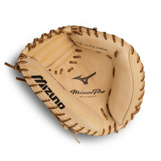 Mizuno Pro Baseball Catcher's Mitt 33.5 inches, high-quality US Kip leather, designed by master craftsmen.