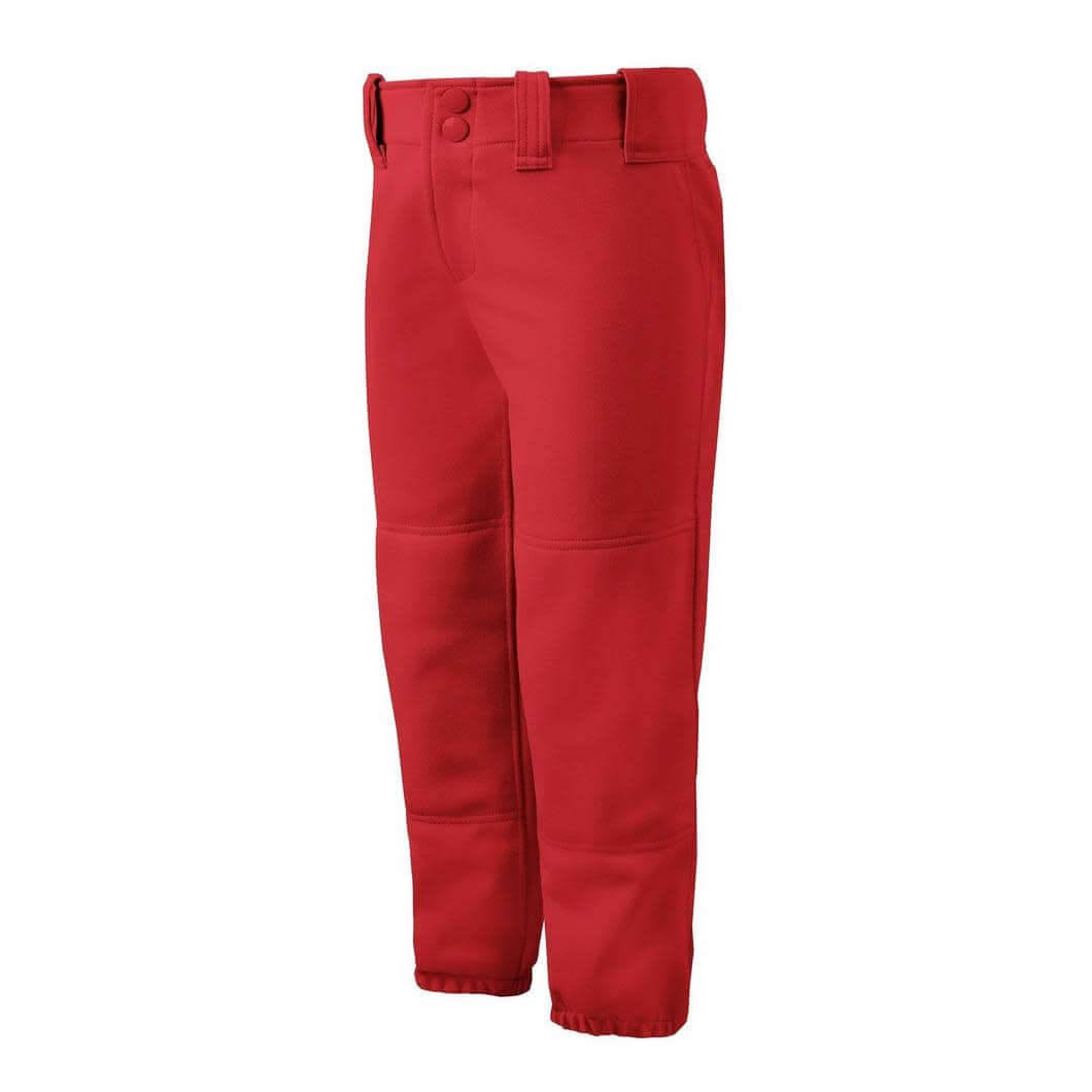 Mizuno Girls Belted Pant Lightweight double knit fabric, durable construction.