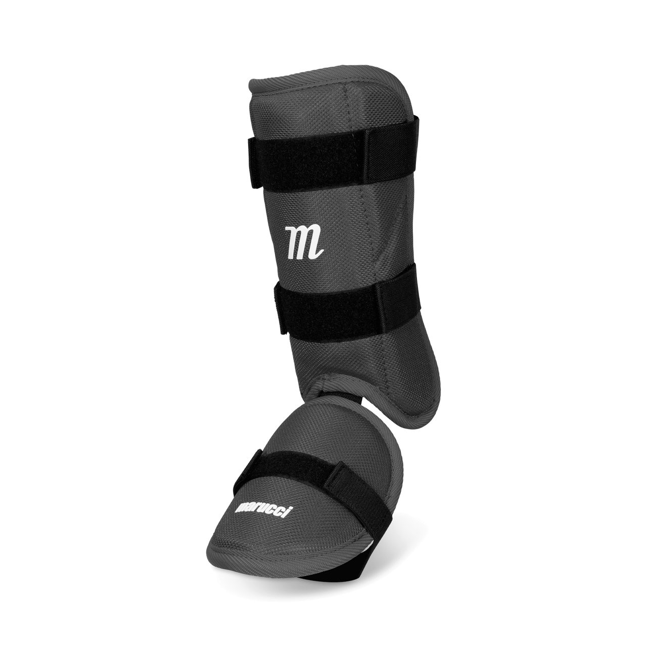 Gray Marucci Leg Guard with removable foot cap for optional top-of-foot impact protection.