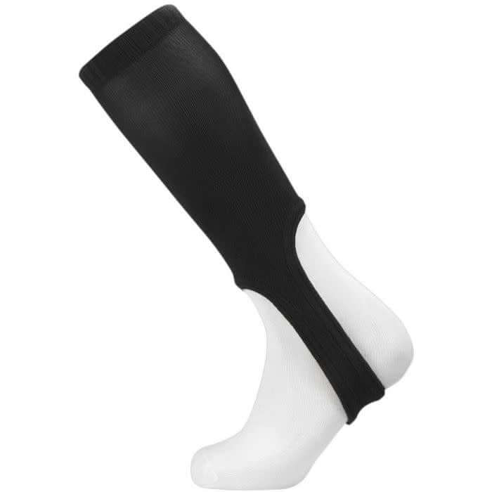 TCK 4-inch Solid Black Stirrup Socks for Men