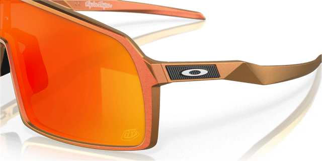 Oakley Sutro Troy Lee Design Series sunglasses, red gold shift frame with Prizm Ruby lens.