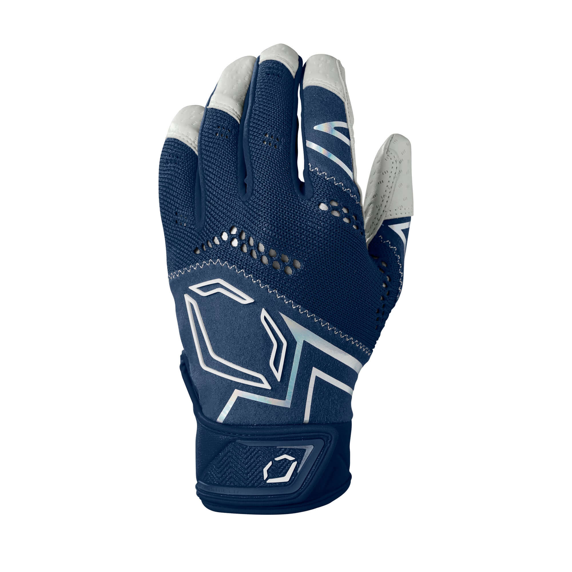 Evoshield PRO-SRZ V2 Batting Gloves in Navy with Pittards leather palm for enhanced grip