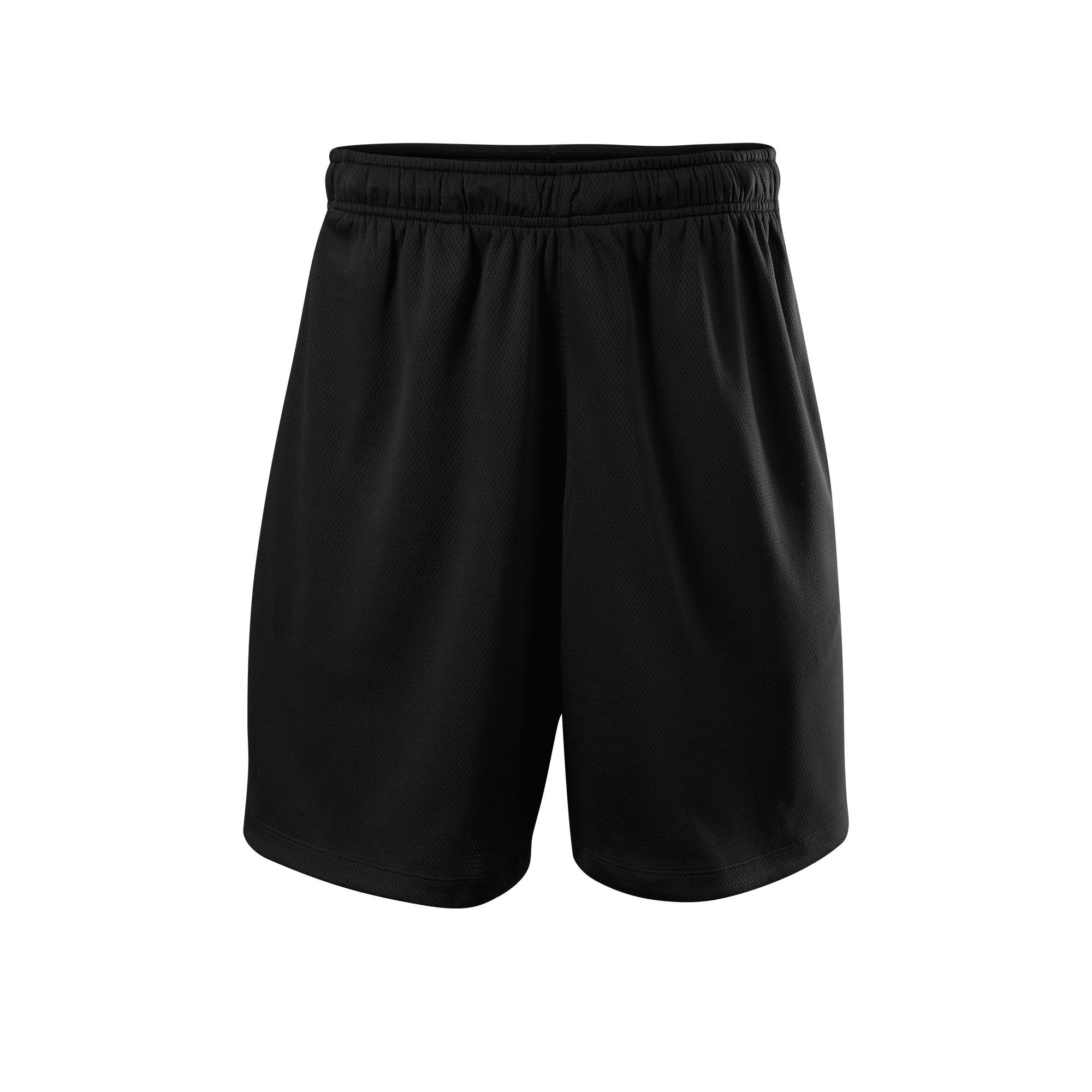 Evoshield Youth Pro Team Training Short 2.0 front view, black, 100% polyester.