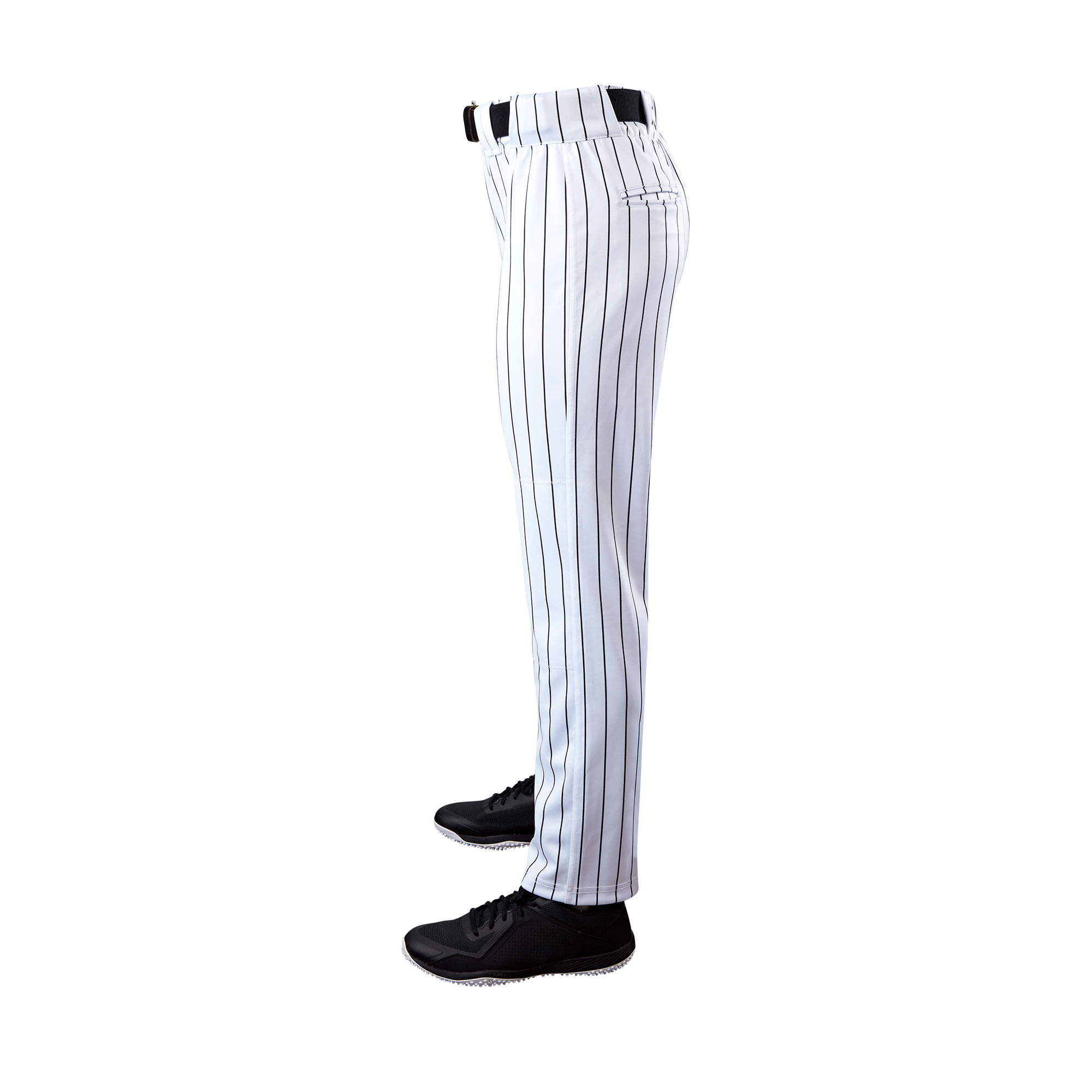 Evoshield Youth Salute White Pant with Black Pinstripe, athletic fit, 100% polyester, double knees