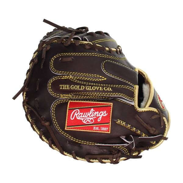 Rawlings Gold Glove RGGCM43MO 34 Inch Mitt, Mocha Color, Closed Web, European Leather.