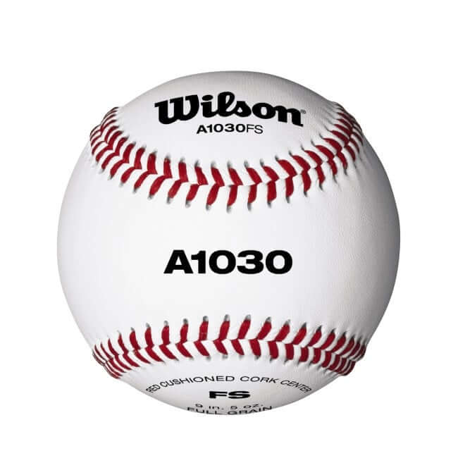 Wilson A1030 Baseball with flat seams and Grade C/D Full Grain Leather