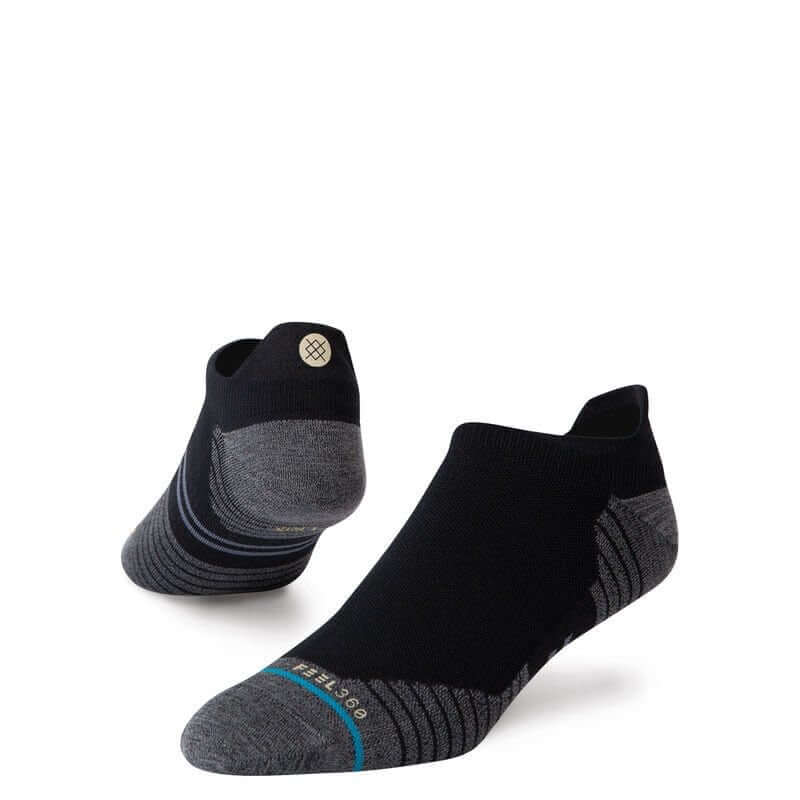Black Stance Run Tab ST Light Cushion socks in XL with moisture-wicking and odor control.