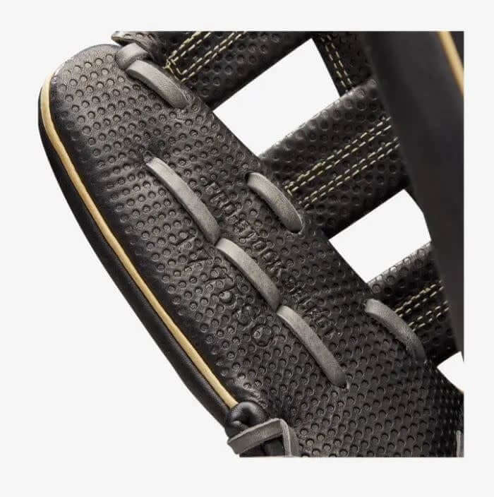 Wilson A2K 1775 glove, 12.75”, Black Pro Stock Select leather, Spin Control, Grey SnakeSkin, Left Hand Throw.