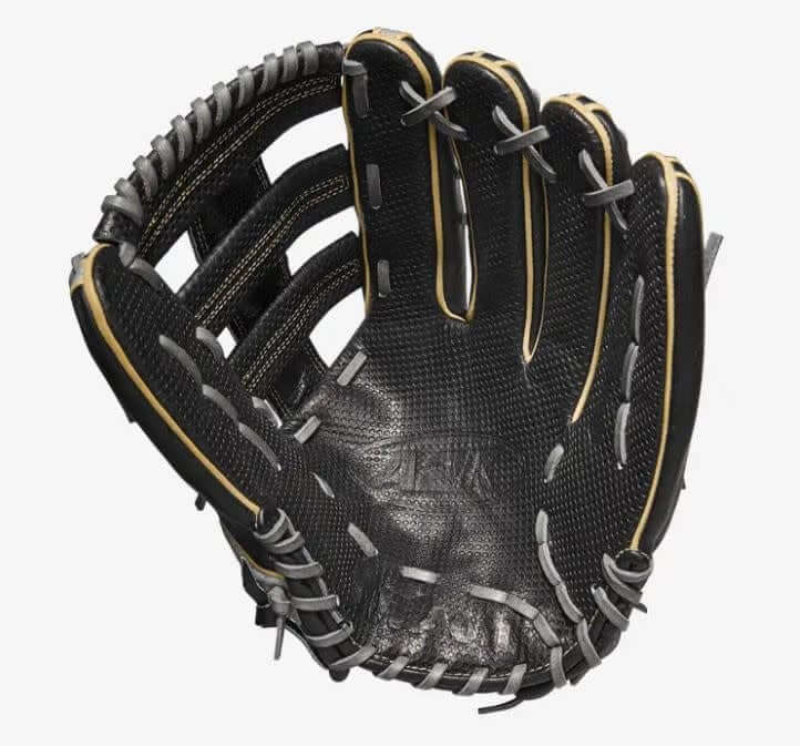 Wilson A2K 1775 glove, 12.75”, Black Pro Stock Select leather, Spin Control, Grey SnakeSkin, Left Hand Throw.