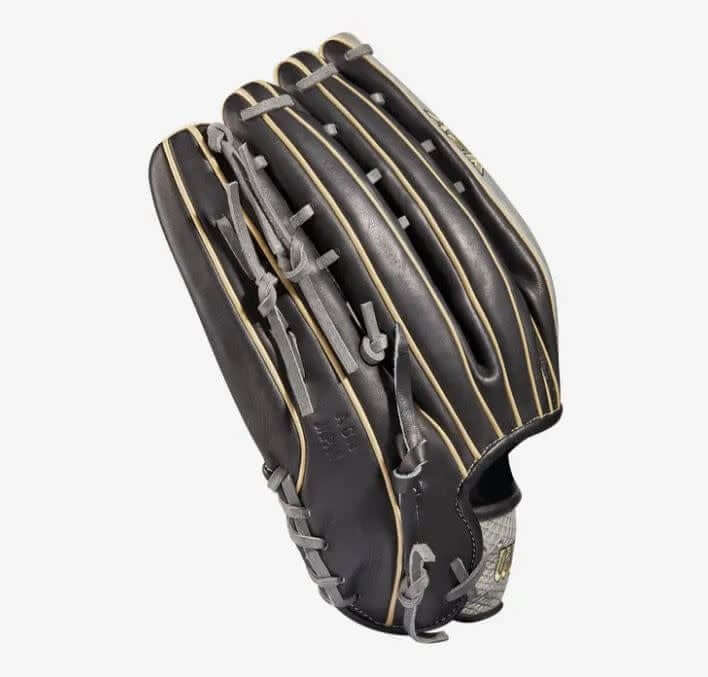 Wilson A2K 1775 glove, 12.75”, Black Pro Stock Select leather, Spin Control, Grey SnakeSkin, Left Hand Throw.