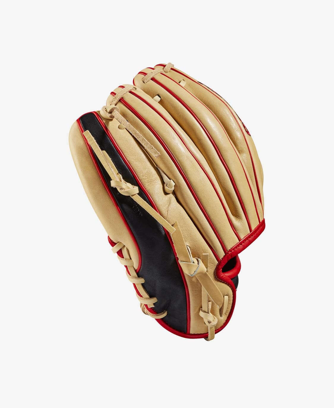 Wilson A2000 DP15 11.5 Glove with H-Web for quick transfers, Blonde/Black/Red.