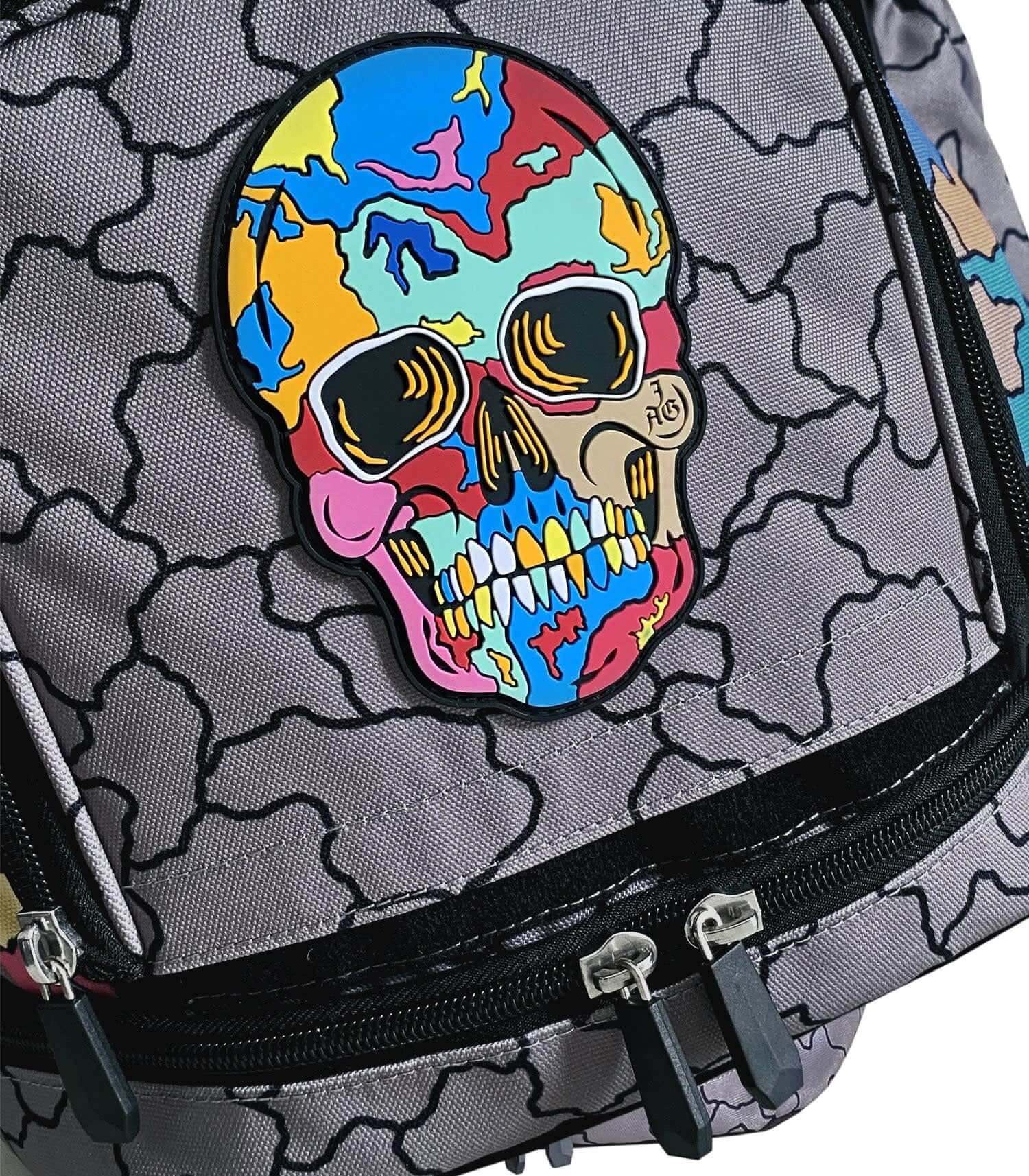 Hunter Green Cracked Skull Bat Bag by Jamey Green