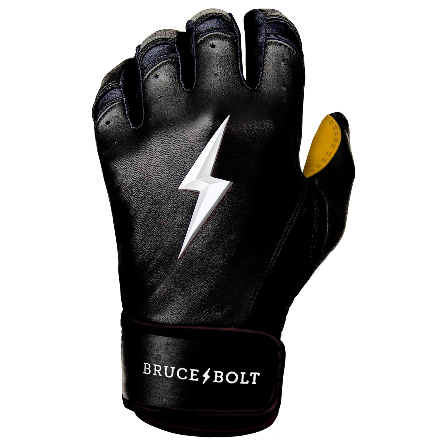 Bruce Bolt Premium Pro Short Cuff Batting Gloves Black