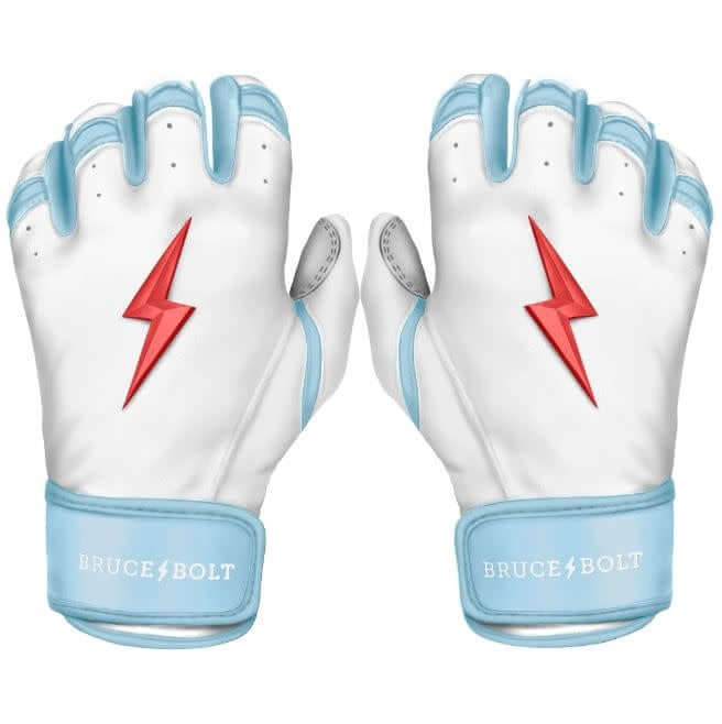 Bruce Bolt Premium Short Cuff Happ Series batting gloves with Chicago flag-inspired design