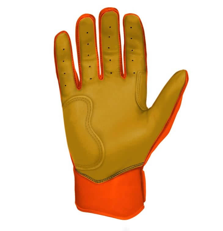 Bruce Bolt Premium Short Cuff Orange Batting Gloves