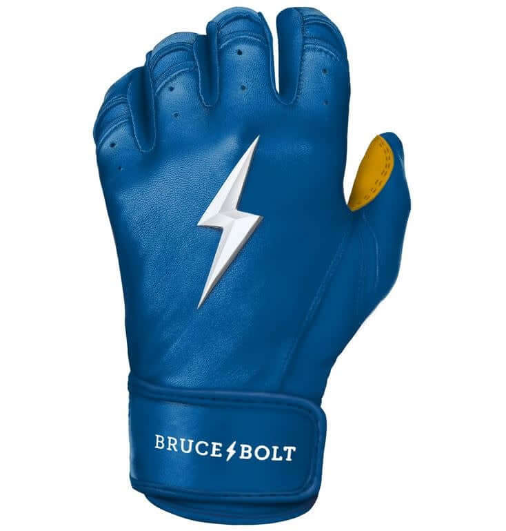 Bruce Bolt Premium Short Cuff Royal Batting Gloves Highest quality, durable 0.9mm Cabretta leather.