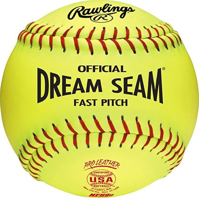 Rawlings ASA NFHS 12 inch leather softballs with high-density cork core