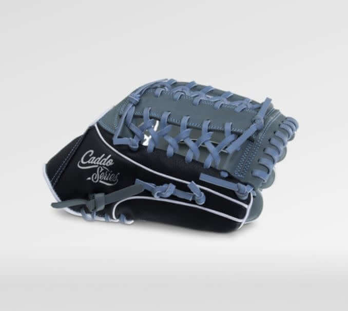 Marucci Caddo Fastpitch 12 inch T Web LHT glove, neutral shape, medium depth, full-grain cowhide leather.