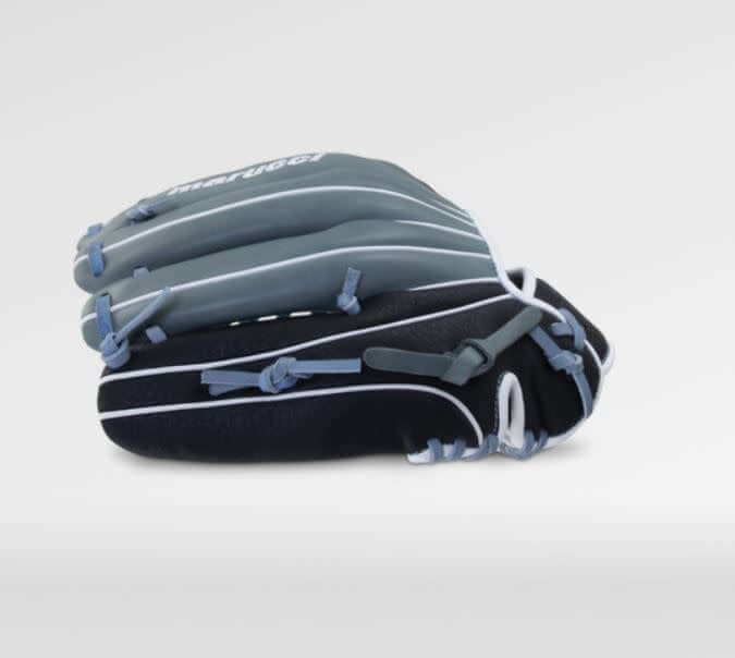 Marucci Caddo Fastpitch 12 inch T Web LHT glove, neutral shape, medium depth, full-grain cowhide leather.