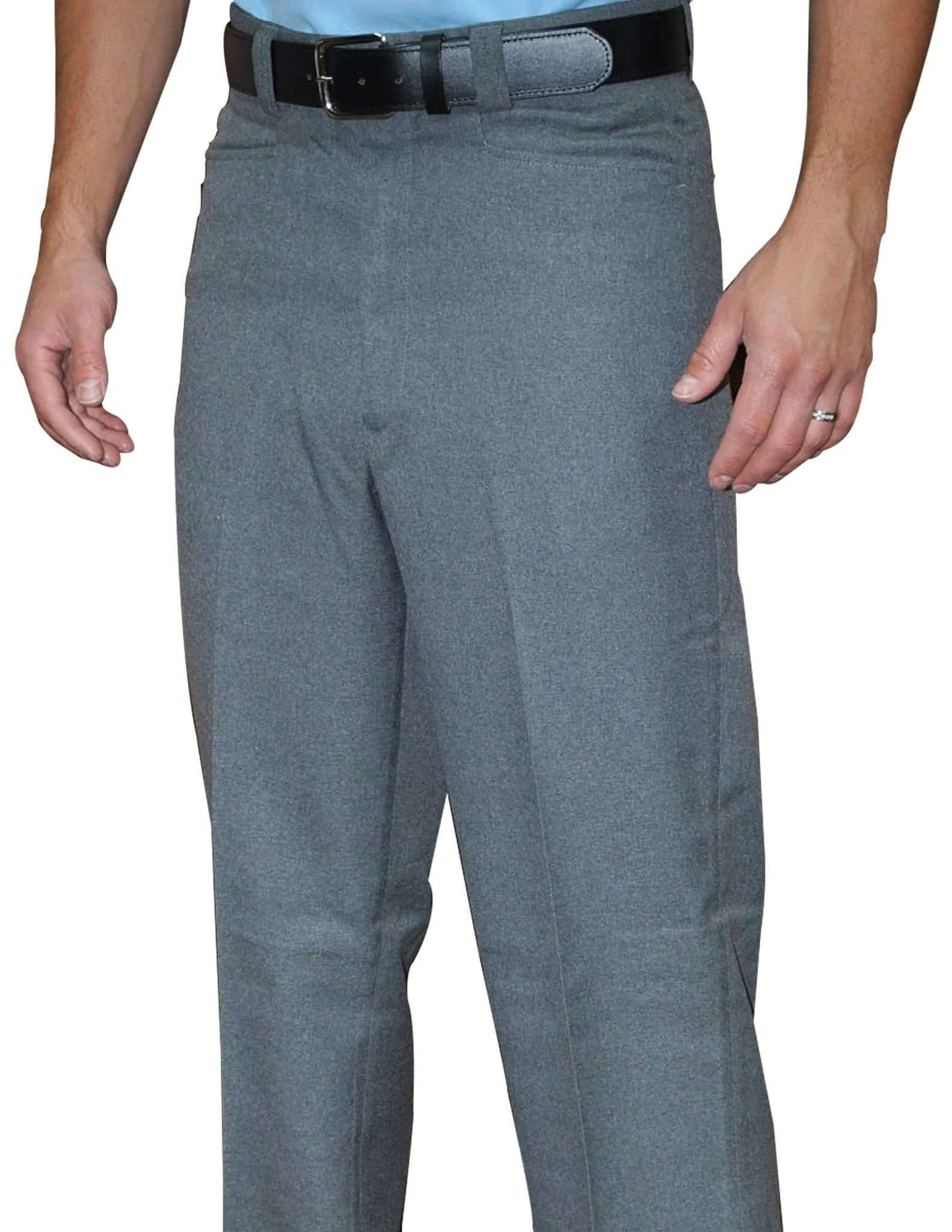 Smitty Flat Front Combo Heather Grey Pants 100% Woven Polyester