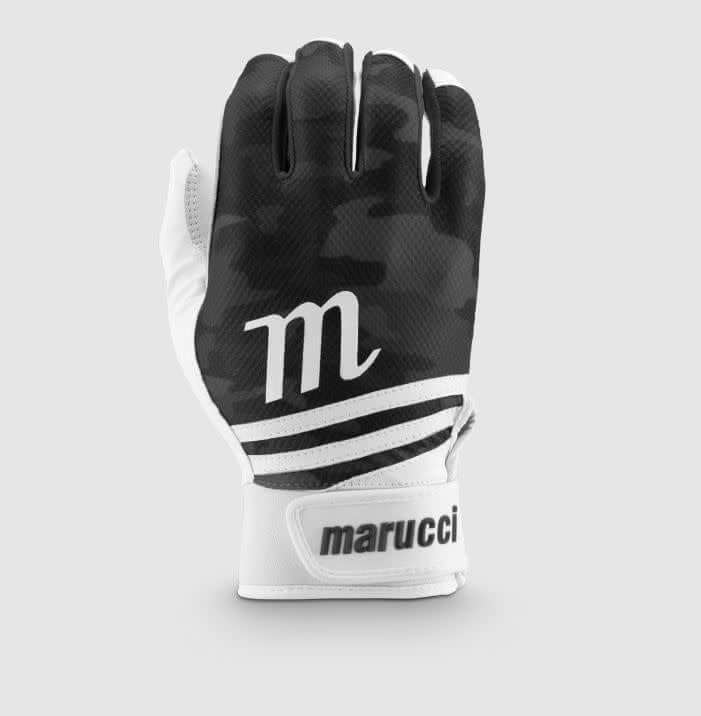 Marucci Crux Black Batting Gloves with neoprene cuff