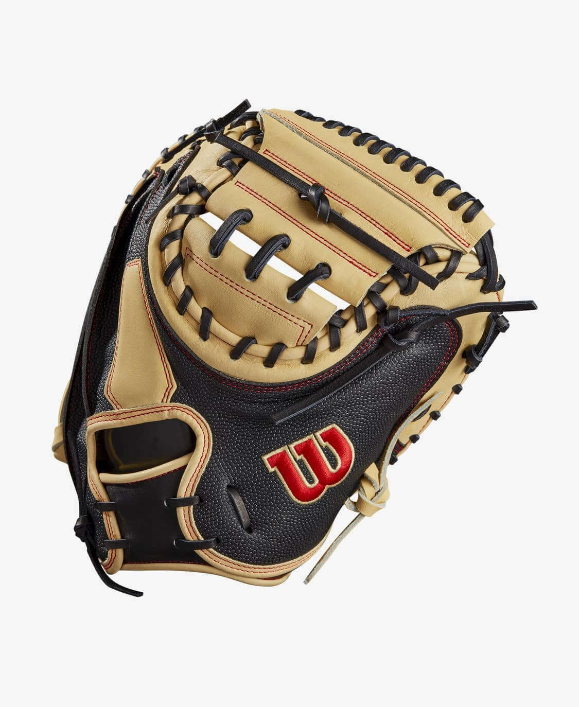 Wilson A2000 M2SS 33.5 Baseball Catcher's Mitt, Black SuperSkin with Blonde Pro Stock Leather