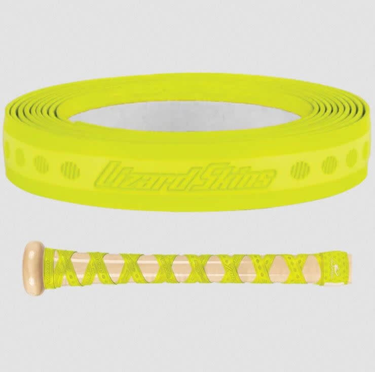 Lizard Skins DSP Ultra X Bat Grip in Neon Yellow, 0.5mm thickness, official MLB grip.