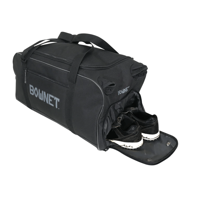 Bownet Team Duffle Bag with Shoulder Straps, 26x13x12, Black