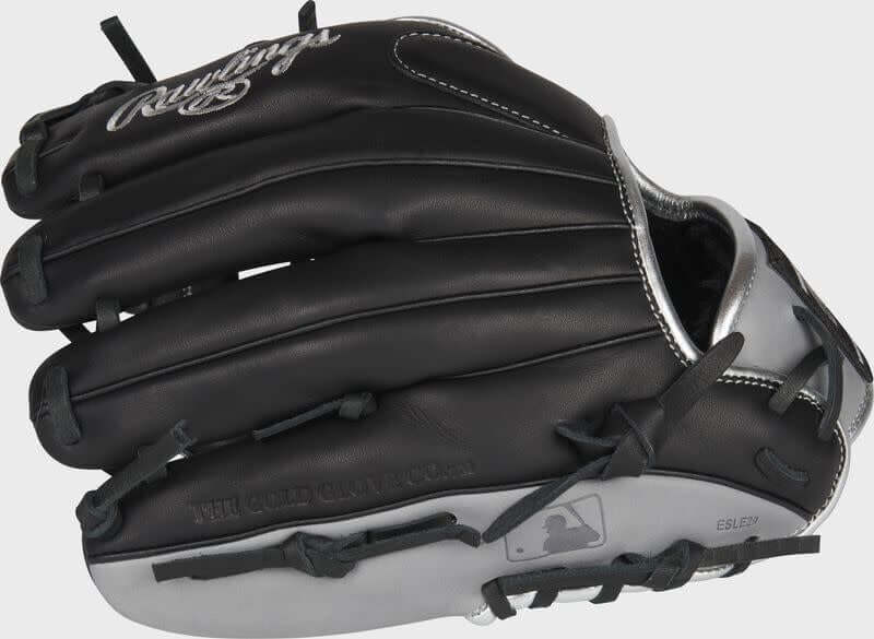Rawlings Encore 11.5-Inch Infield Glove, Premium Leather, Black/Gray, I-Web Design